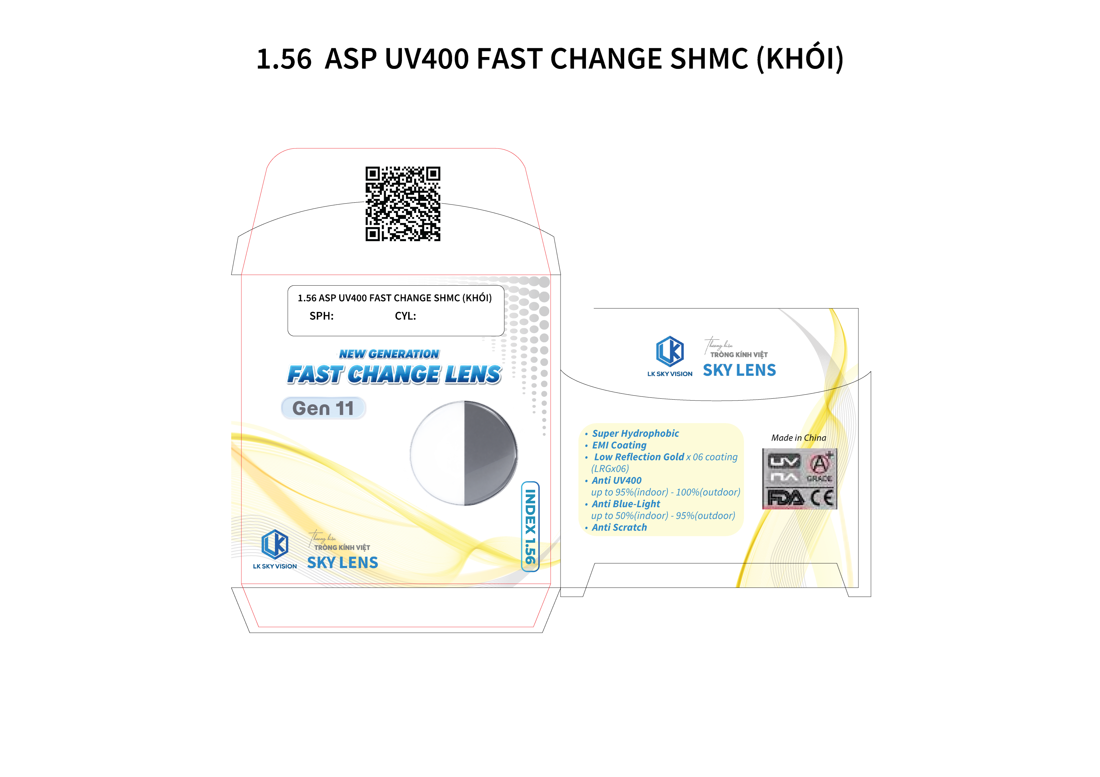 1.56 ASP UV400 FAST CHANGE SHMC (KHÓI) GEN 11
